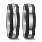 Gyűrű 585/14 K fehér arany, Szén Gyémánt 0.06 ct, 6 Kövek, tw-si