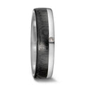 Partnergyűrű 585/14 K fehér arany, Szén Gyémánt 0.01 ct, tw-si