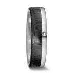 Partnergyűrű 585/14 K fehér arany, Szén Gyémánt 0.01 ct, tw-si