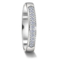 Partnergyűrű 750/18 K fehér arany Gyémánt 0.11 ct, 11 Kövek, tw-vsi