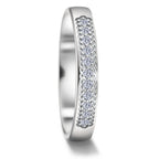Partnergyűrű 750/18 K fehér arany Gyémánt 0.11 ct, 11 Kövek, tw-vsi