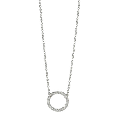 Nyakékek 750/18 K fehér arany Gyémánt 0.115 ct, w-si 42 cm Ø10 mm