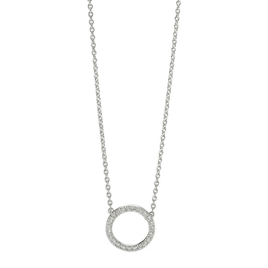 Nyakékek 750/18 K fehér arany Gyémánt 0.115 ct, w-si 42 cm Ø10 mm