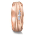 Partnergyűrű 750/18 K vörös arany Gyémánt 0.077 ct, 5 Kövek, w-si