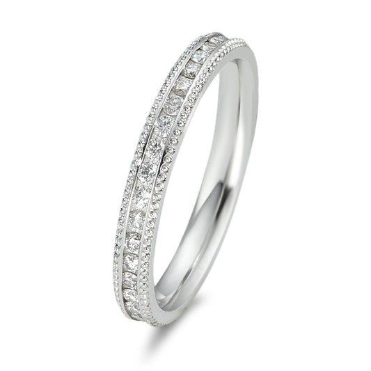 Memória gyűrű 750/18 K fehér arany Gyémánt 0.532 ct, 38 Kövek, w-si
