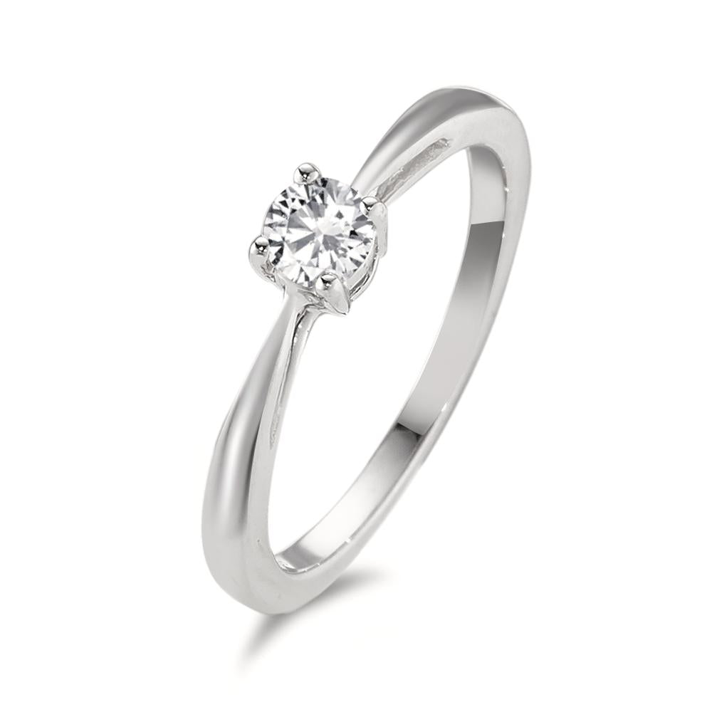 Szoliter gyűrű 750/18 K fehér arany Gyémánt 0.25 ct, w-si