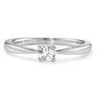 Szoliter gyűrű 750/18 K fehér arany Gyémánt 0.25 ct, w-si