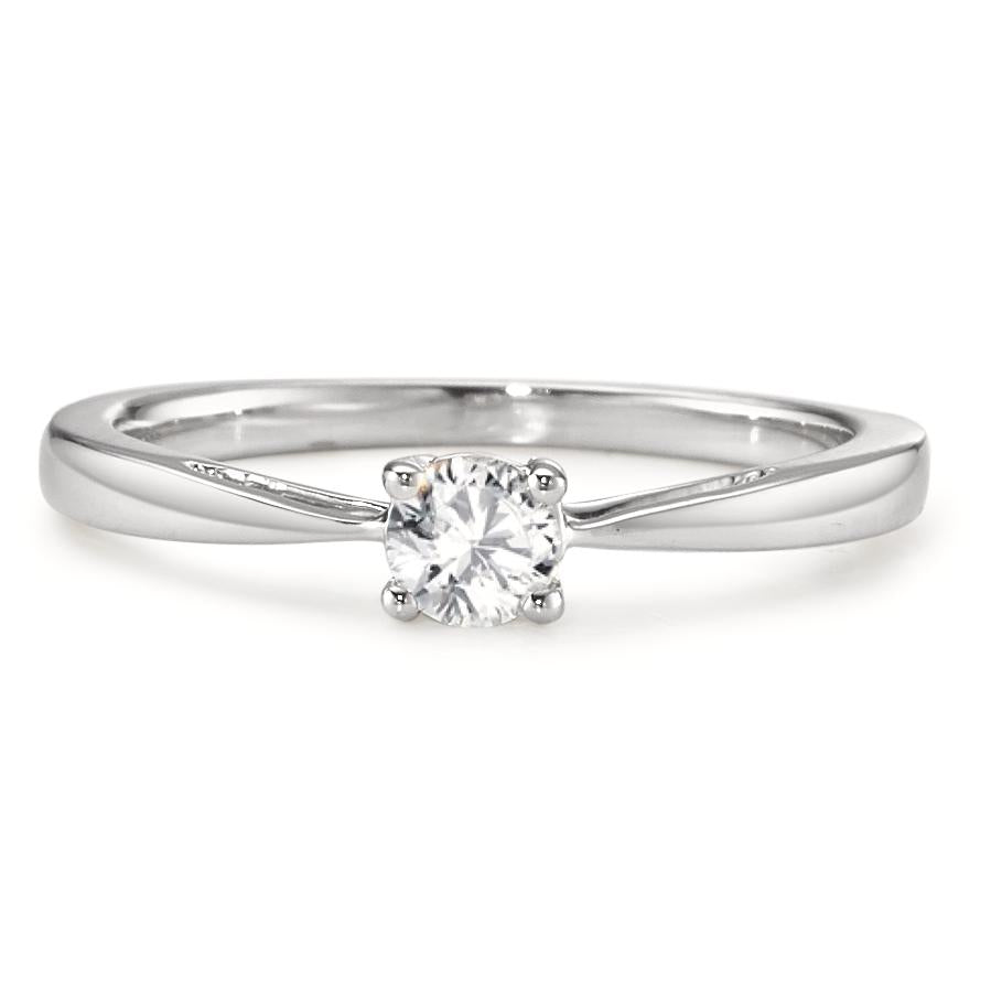 Szoliter gyűrű 750/18 K fehér arany Gyémánt 0.25 ct, w-si