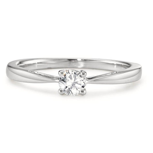 Szoliter gyűrű 750/18 K fehér arany Gyémánt 0.25 ct, w-si
