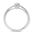 Szoliter gyűrű 750/18 K fehér arany Gyémánt 0.25 ct, w-si