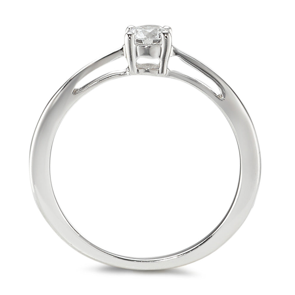 Szoliter gyűrű 750/18 K fehér arany Gyémánt 0.25 ct, w-si