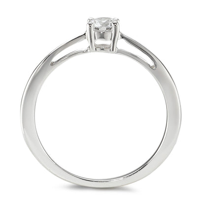 Szoliter gyűrű 750/18 K fehér arany Gyémánt 0.25 ct, w-si