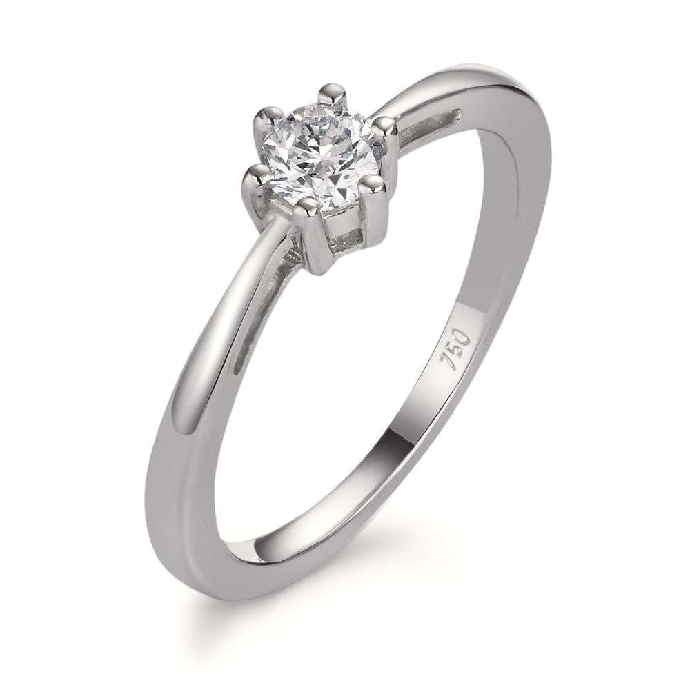 Szoliter gyűrű 750/18 K fehér arany Gyémánt 0.25 ct, w-si