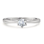 Szoliter gyűrű 750/18 K fehér arany Gyémánt 0.25 ct, w-si