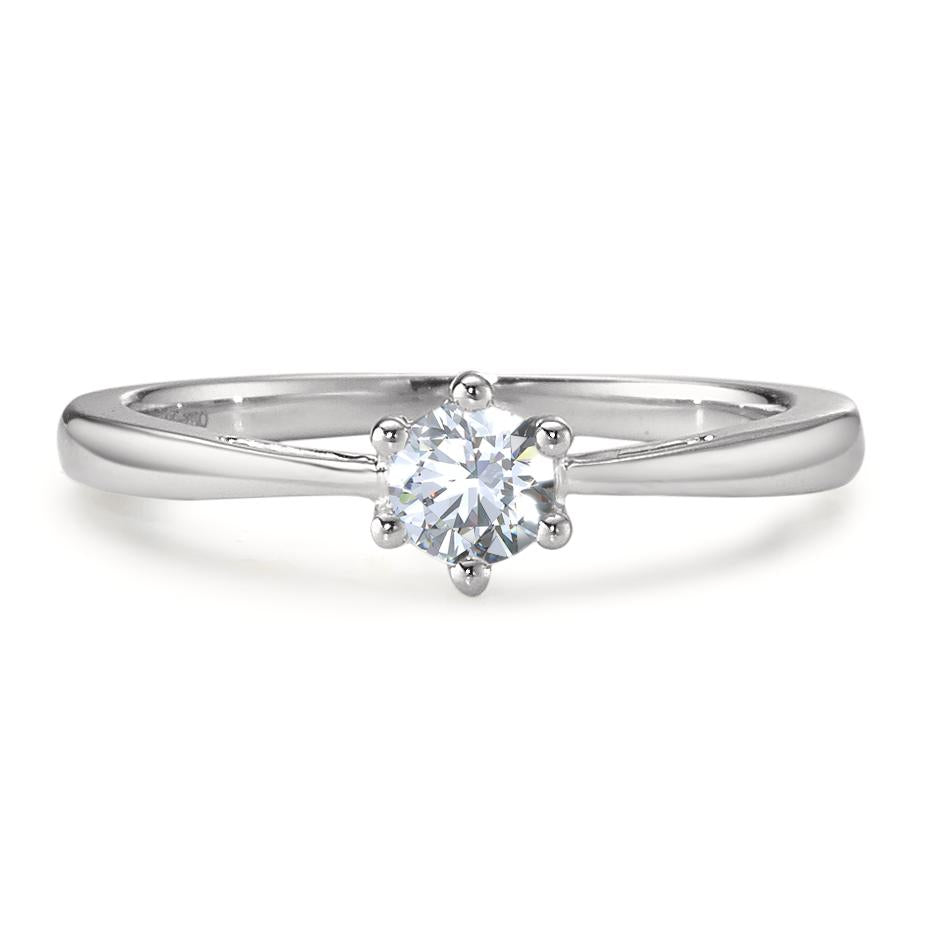 Szoliter gyűrű 750/18 K fehér arany Gyémánt 0.25 ct, w-si