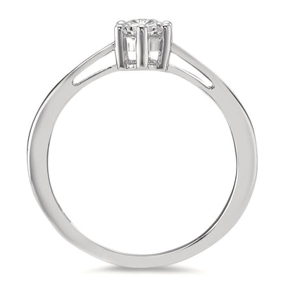 Szoliter gyűrű 750/18 K fehér arany Gyémánt 0.25 ct, w-si
