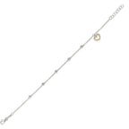 Karkötő 750/18 K fehér arany, 750/18 K sárga arany Cirkónia Szív 16.5-18.5 cm