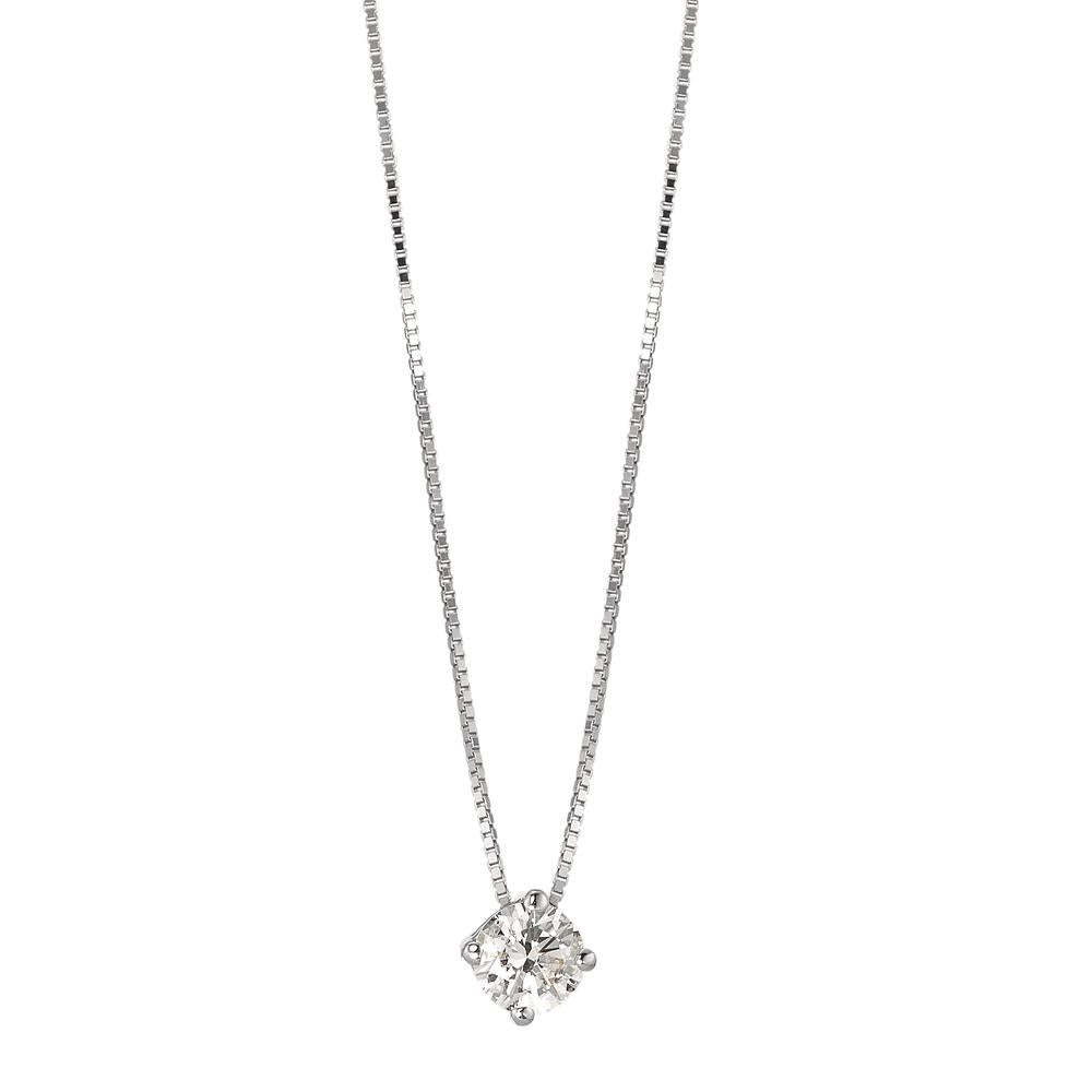 Nyakékek 750/18 K fehér arany Gyémánt 0.25 ct, w-si 42 cm Ø4 mm