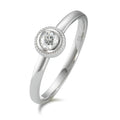 Gyűrű 750/18 K fehér arany Gyémánt 0.15 ct, w-si