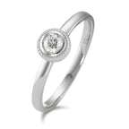 Gyűrű 750/18 K fehér arany Gyémánt 0.15 ct, w-si