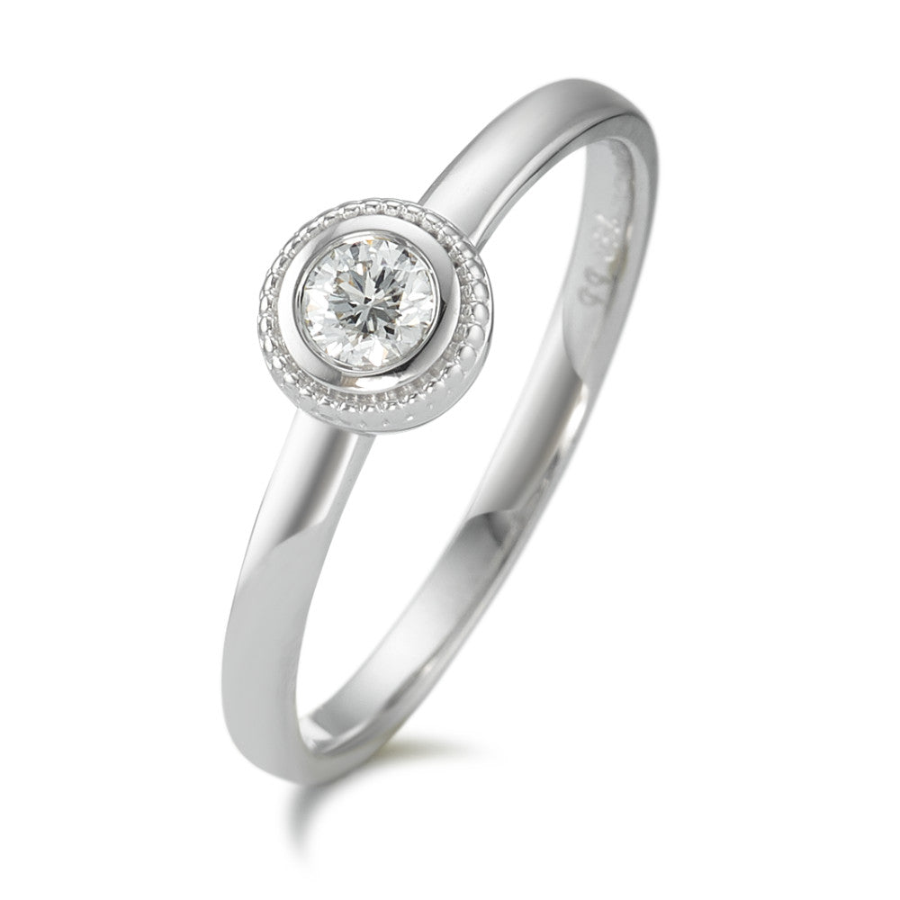 Gyűrű 750/18 K fehér arany Gyémánt 0.15 ct, w-si