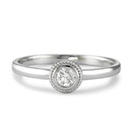 Gyűrű 750/18 K fehér arany Gyémánt 0.15 ct, w-si