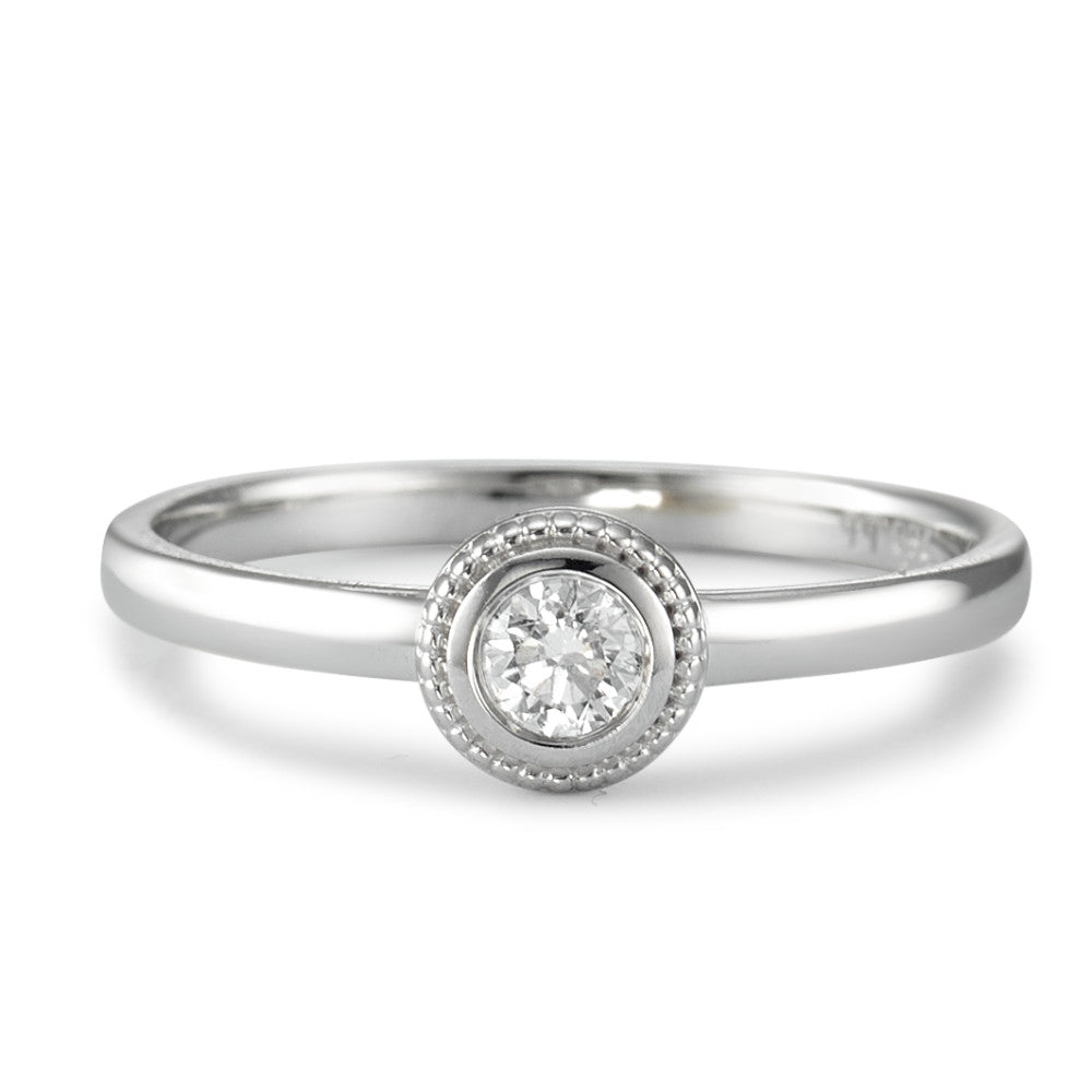 Gyűrű 750/18 K fehér arany Gyémánt 0.15 ct, w-si