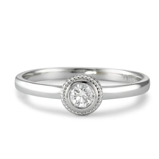 Gyűrű 750/18 K fehér arany Gyémánt 0.15 ct, w-si