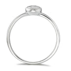 Gyűrű 750/18 K fehér arany Gyémánt 0.15 ct, w-si