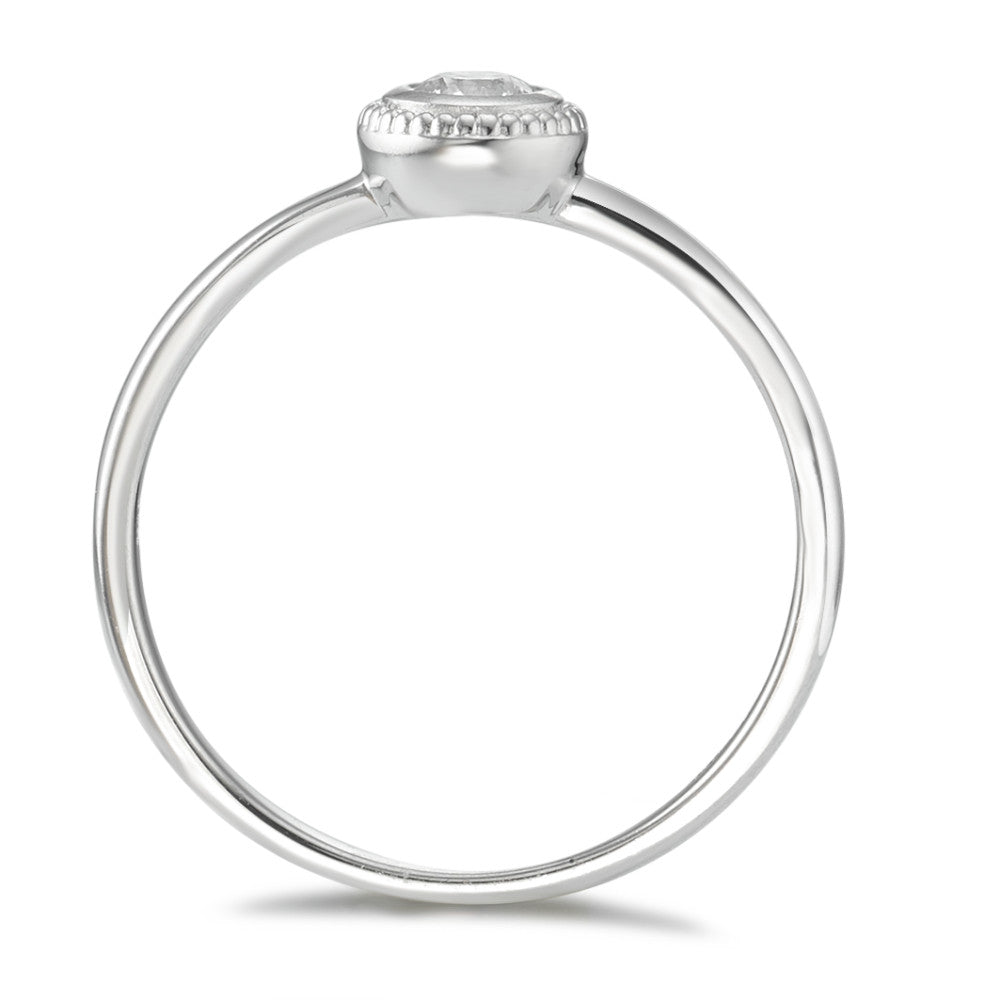 Gyűrű 750/18 K fehér arany Gyémánt 0.15 ct, w-si