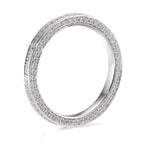 Memória gyűrű 750/18 K fehér arany Gyémánt Fehér, 0.50 ct, 155 Kövek, w-si