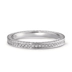 Memória gyűrű 750/18 K fehér arany Gyémánt Fehér, 0.50 ct, 155 Kövek, w-si