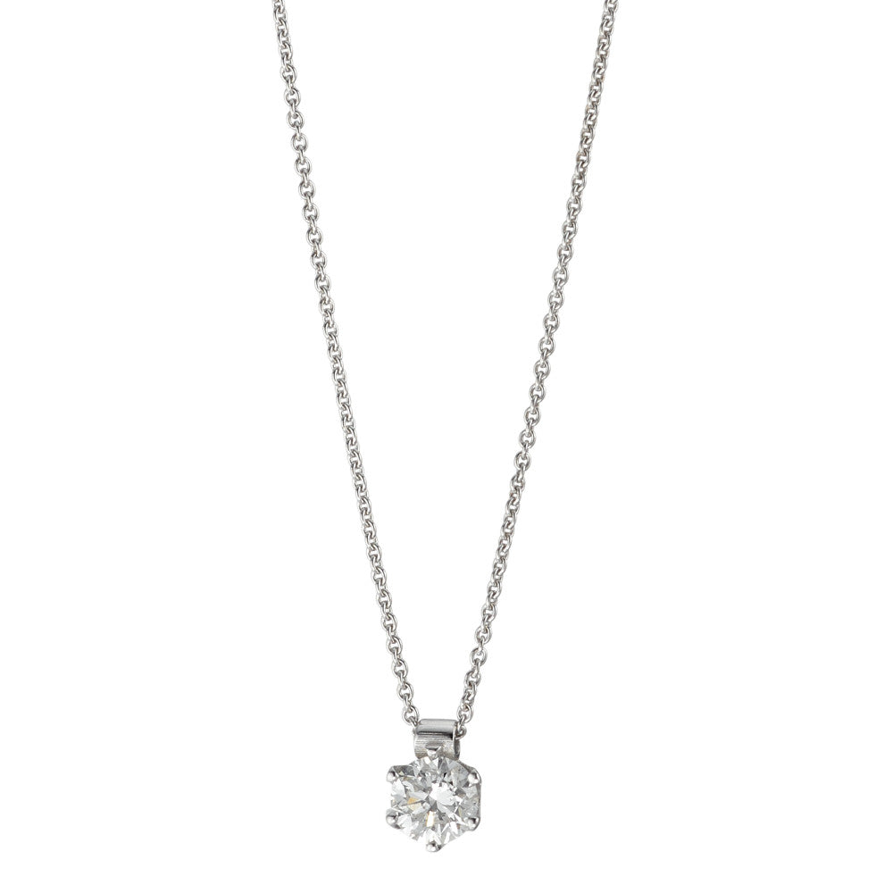 Nyakékek 585/14 K fehér arany Gyémánt 0.22 ct, w-si 39.5-42 cm