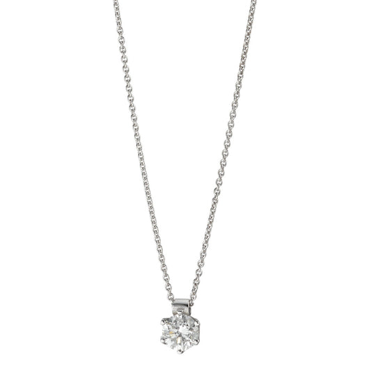 Nyakékek 585/14 K fehér arany Gyémánt 0.22 ct, w-si 39.5-42 cm