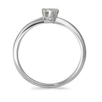 Szoliter gyűrű 585/14 K fehér arany Gyémánt 0.20 ct, w-si