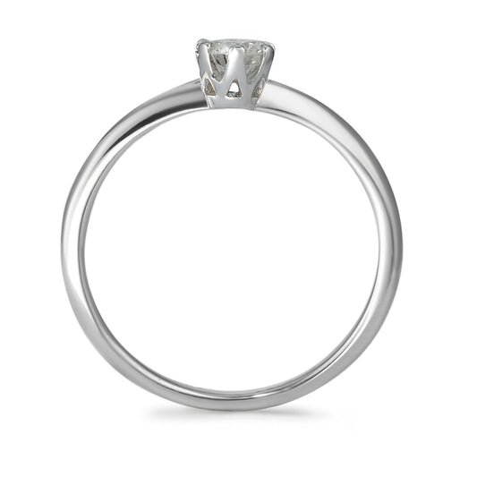 Szoliter gyűrű 585/14 K fehér arany Gyémánt 0.20 ct, w-si