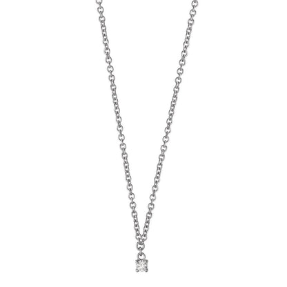 Nyakékek 750/18 K fehér arany Gyémánt 0.04 ct, w-si 40-42 cm