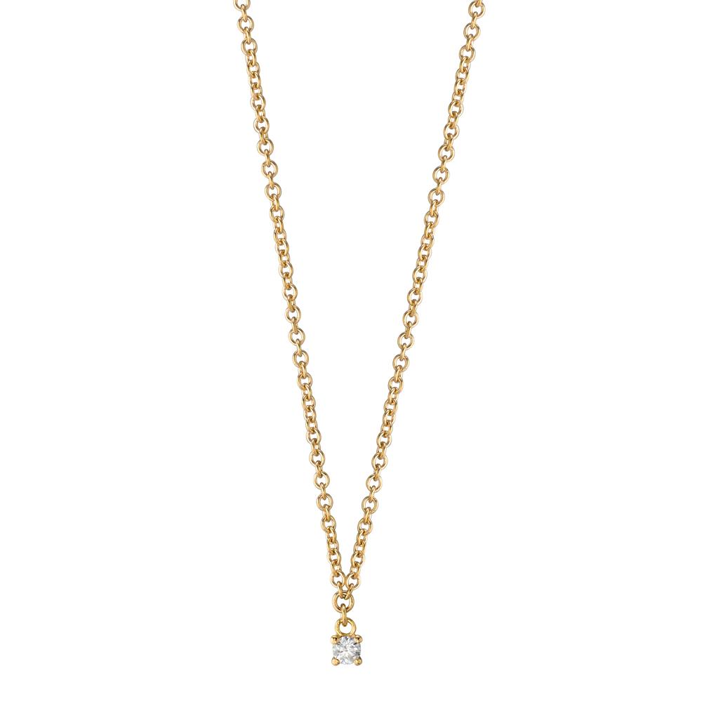 Nyakékek 750/18 K sárga arany Gyémánt 0.04 ct, w-si 40-42 cm