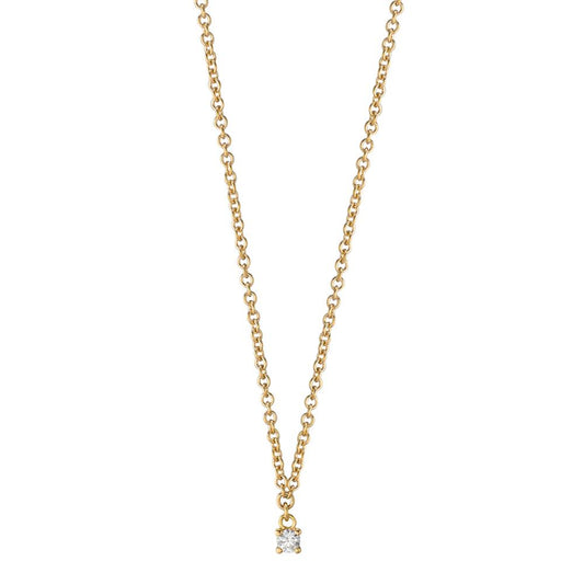 Nyakékek 750/18 K sárga arany Gyémánt 0.04 ct, w-si 40-42 cm
