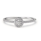 Szoliter gyűrű 750/18 K fehér arany Gyémánt 0.21 ct, w-si