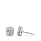 Fülbevaló 750/18 K fehér arany Gyémánt Fehér, 0.23 ct, w-si