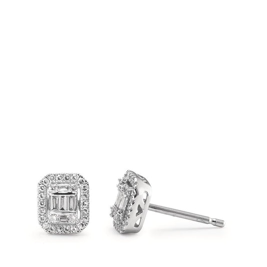 Fülbevaló 750/18 K fehér arany Gyémánt Fehér, 0.23 ct, w-si