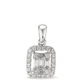 Medál 750/18 K fehér arany Gyémánt Fehér, 0.28 ct, w-si