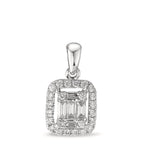 Medál 750/18 K fehér arany Gyémánt Fehér, 0.28 ct, w-si