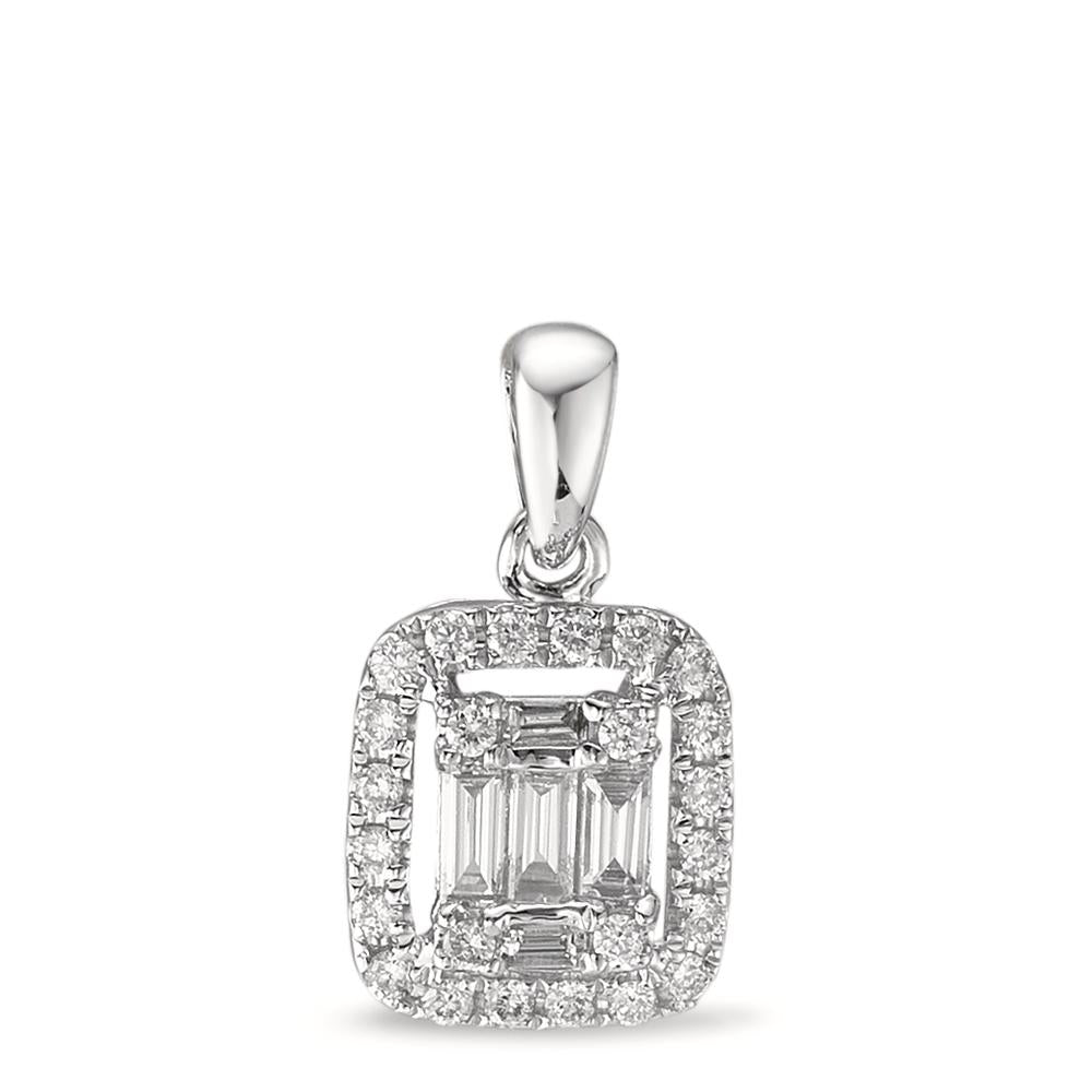 Medál 750/18 K fehér arany Gyémánt Fehér, 0.28 ct, w-si
