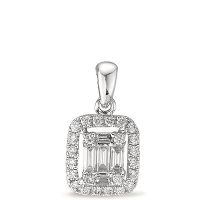 Medál 750/18 K fehér arany Gyémánt Fehér, 0.28 ct, w-si