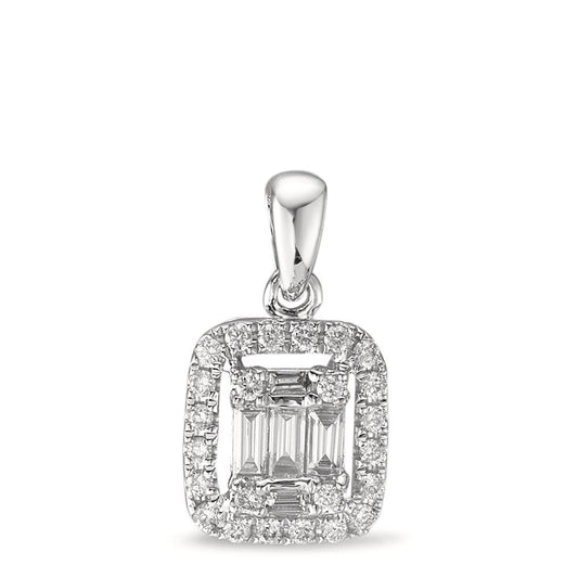 Medál 750/18 K fehér arany Gyémánt Fehér, 0.28 ct, w-si