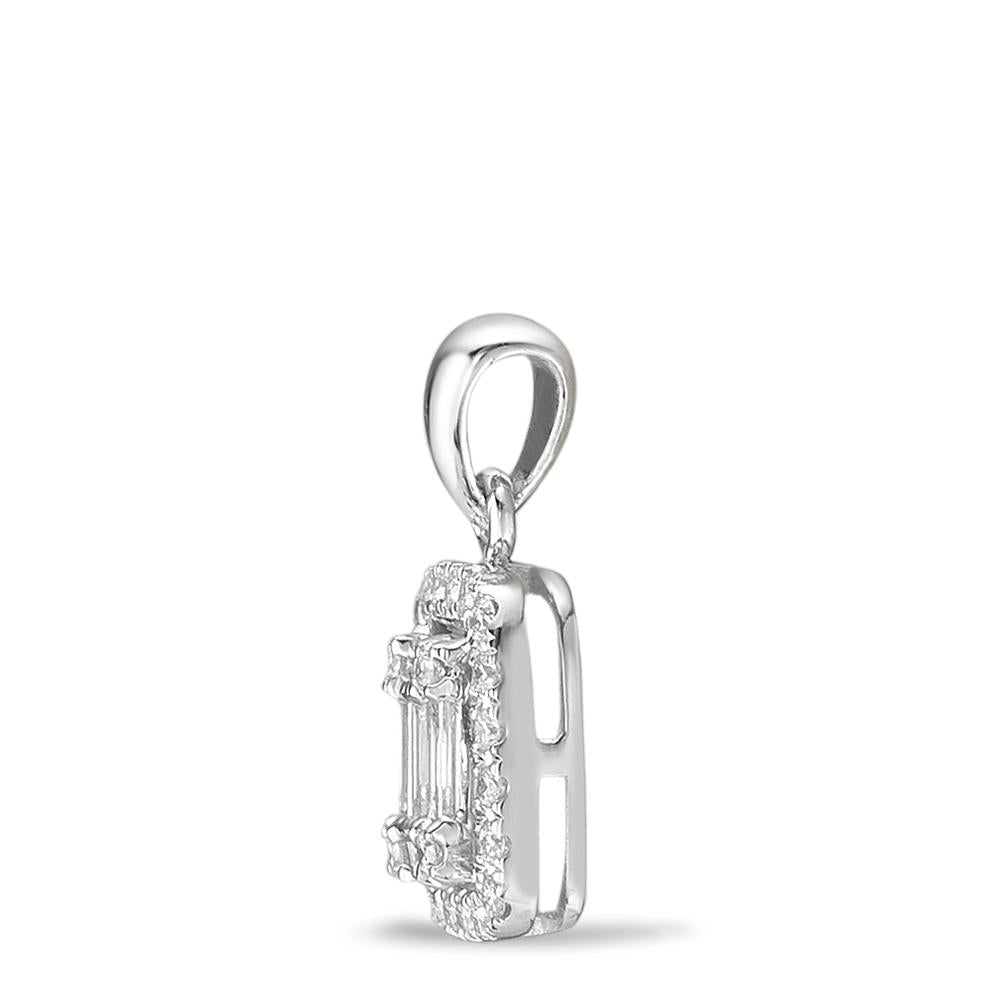 Medál 750/18 K fehér arany Gyémánt Fehér, 0.28 ct, w-si