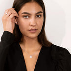 Medál 750/18 K fehér arany Gyémánt Fehér, 0.28 ct, w-si