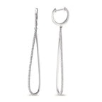 Függő fülbevaló 750/18 K fehér arany Gyémánt 0.29 ct, w-si